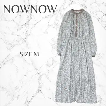 나우나우 청순 미니 꽃무늬 허리밴딩 롱 셔츠 원피스 M 시마무라 멋짐