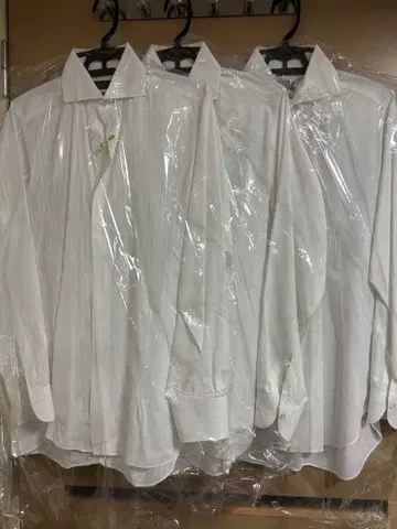 BARNEYS NEW YORK 화이트 긴팔 셔츠 38/15 3장 세트