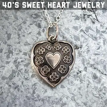 40s 1941년 네잎 클로버 스위트하트 주얼리 빈티지 목걸이