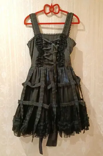 에이치 나오토 프릴 새장 원피스 블루 로즈