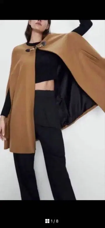 ZARA 카멜색 케이프 코트 XS