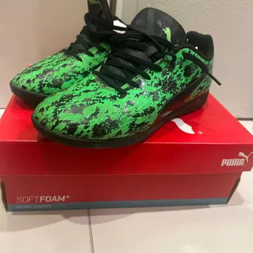 Puma SoftFoam+ 풋살화 그린/블랙