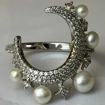 apm monaco 펄 초승달 반지 17호 Ag925 (SV925)