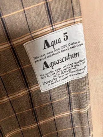 아쿠아 스큐텀 Aquascutum 코트 50s 코튼 100%