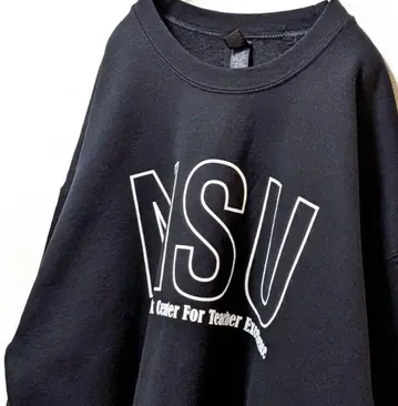 길단 NSU 로고 맨투맨 트레이닝복 블랙 XL 구제 의류