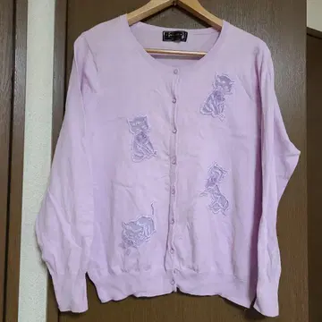 프랑슈리페 블랙 연보라 가디건 긴팔