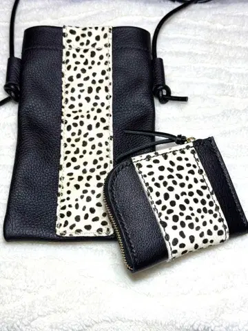 [오더 제품] 천연 가죽 가죽 사코슈 & 컴팩트 지갑