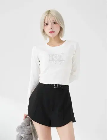 [ 미사용 새상품 ] 샤이니 DD 로고 컴팩트 롱 티셔츠