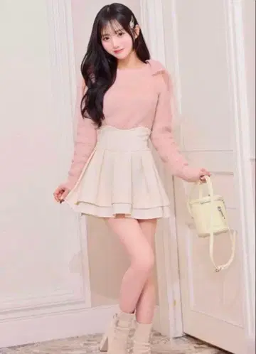 미셸 마카롱 슬림 레그 스커트