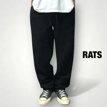 RATS 랏츠 도비 이지 팬츠 와이드 팬츠 블랙 L 일본제