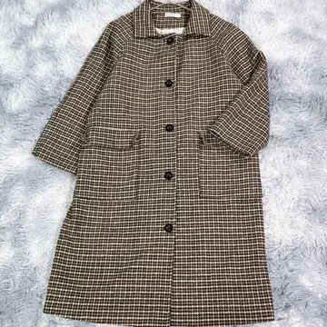 POCHER [ L ] 체스터 코트 브라운 체크 가을/겨울 여성용