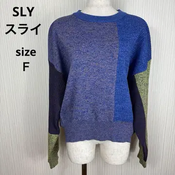 [ 새상품급 ] SLY 블로킹 라이트 니트 여성용 상의 사이즈 F