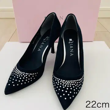 다이애나 DIANA 스웨이드 펌프스 스틸레토 하이힐 큐빅