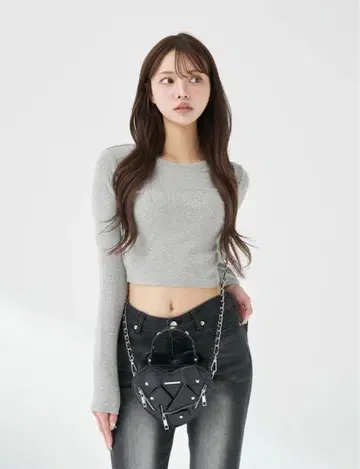 [ 미사용 새상품 ] 샤이니 DD 로고 컴팩트 롱 티셔츠