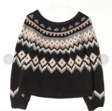 SLOBE IENA 페어아일 패턴 긴팔 니트