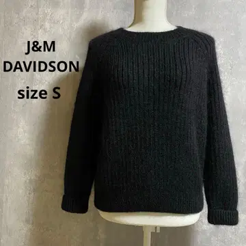 J&M DAVIDSON 모헤어 리브 니트 스웨터 두툼한 래글런 소매 S