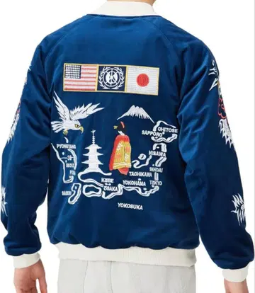 새상품 스카잔 벨벳 휴스턴 블랙 수베니어 자켓