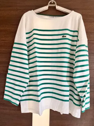 컨디션 최상 Lacoste 스트라이프 긴팔 T셔츠 L