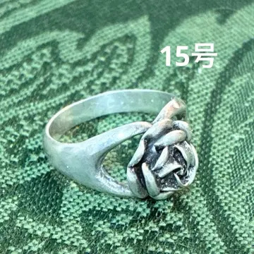 실버 반지 925 로즈 모티브