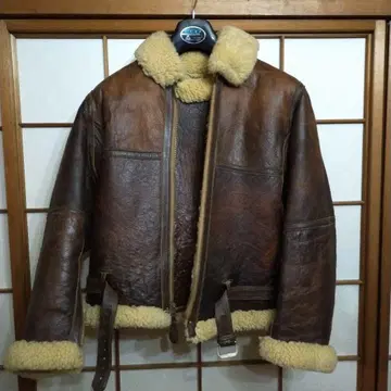 EVISU 레어 초레어 어빈 플라이트 자켓 리얼 무스탕 USA B-3