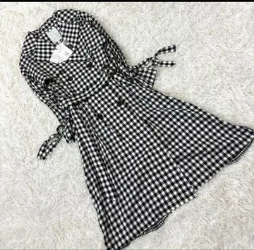 머큐리 듀오 택 포함 미사용 새상품 트렌치코트 깅엄 체크