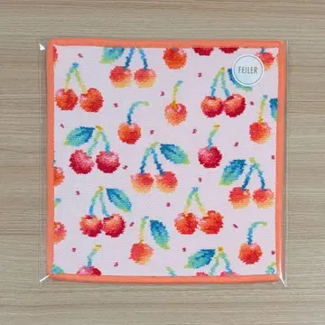 미개봉 WEB 한정판 체리 도트 애프리콧 손수건