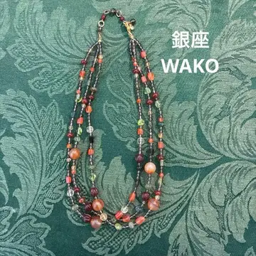 가격 인하! WAKO 비즈 삼연 목걸이 40cm