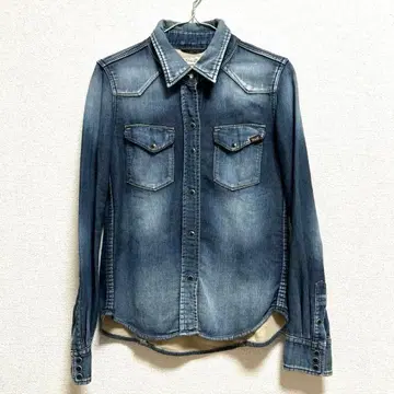 새상품급 YANUK 야누크 데니트 웨스턴 셔츠 데님 셔츠 S