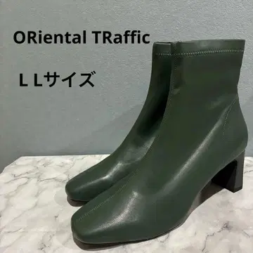 새상품급! ORiental TRaffic 올리브 그린 하이힐 부티