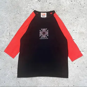 사무라이 진 7부 소매 티셔츠 블랙/레드