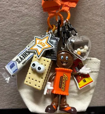 주렁주렁 키링 빅 부품 캔버스 백 라이트 포함