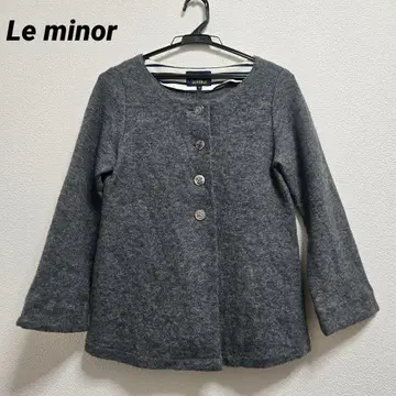 루미노아 Le minor 노카라 자켓 울 혼방