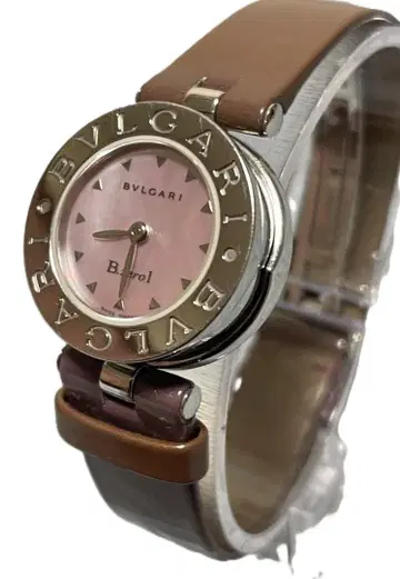 새상품급 배터리 교환 완료 불가리 비제로원 BB22S 핑크 쉘 손목시계
