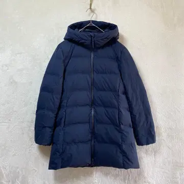 유니클로 / 후드 부착 다운 코트 / M / 롱 코트 스테디셀러 네이비