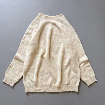 pao de lo 알파카 100% 보틀넥 래글런 니트
