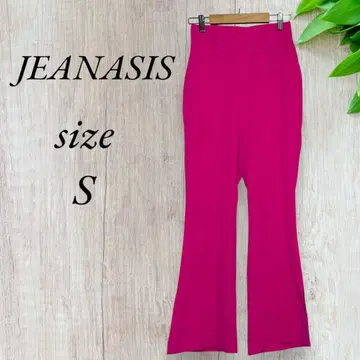 지나시스 플레어 팬츠 사이드 슬릿 하의 핑크 877