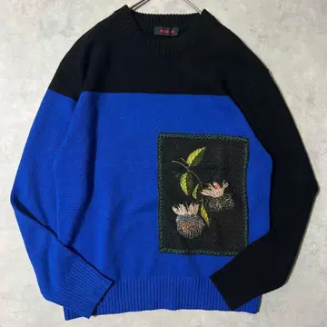 캬바쿠라 울 캐시미어 아트 프레임 크루넥 풀오버 니트 최근