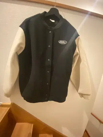 NO FEAR 바시티 자켓 M 블랙/화이트