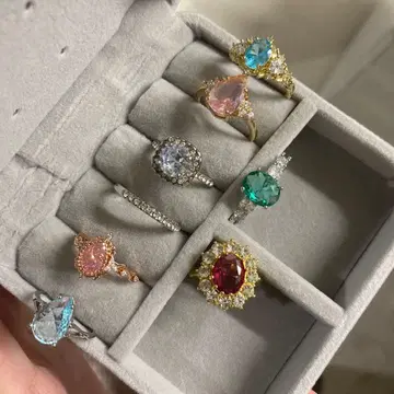 엘레강트 반지 세트 묶음 판매 6호와 조절 가능한 반지 새상품