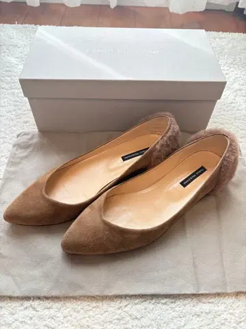 [ 새상품급 ] 파비오 스코르니 스웨이드 펌프스 38