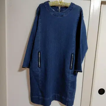 데님 원피스 지퍼 포켓 부착