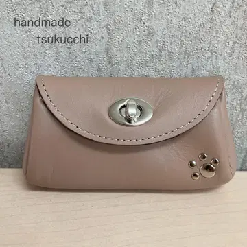 코인 케이스 천연 가죽 고양이 발바닥 가죽 공예 히메지 가죽 핸드메이드