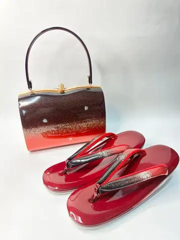 미사용 새상품 후리소데용 조리 백 세트 에나멜