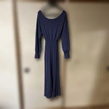 SNIDEL 퍼플 니트 롱 원피스 긴팔