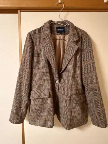 ebassy 체크 무늬 테일러드 자켓