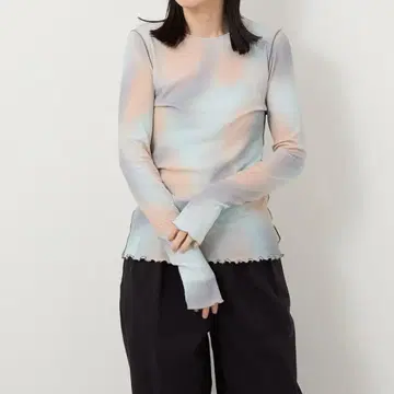 Hakuji BLUR-PAINTED PRINT RIB LS PO