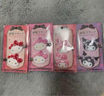 산리오 헬로키티 쿠로미 마이멜로디 앞머리 클립 4개 세트