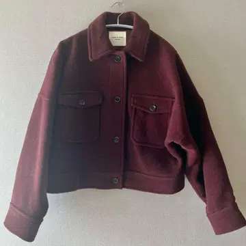 FREAK'S STORE 버건디 울 자켓 코트