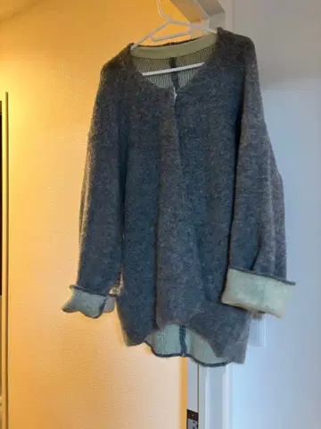 한치 니트 가디건