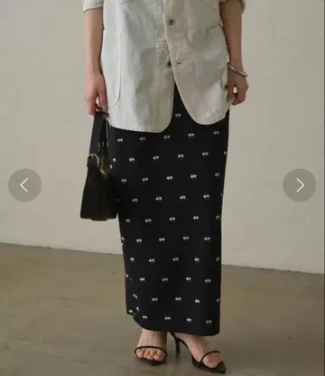 loungedress 플라워 자수 스커트